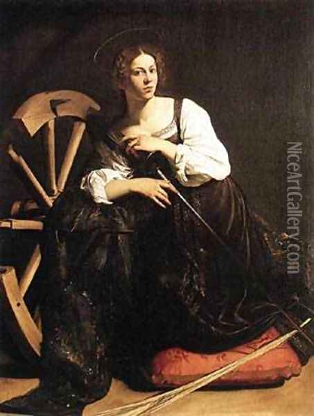St Catherine of Alexandria Oil Painting - Michelangelo Merisi Da Caravaggio