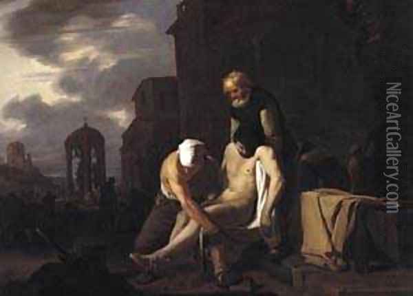 Burying the Dead 1650 Oil Painting - Michael Sweerts