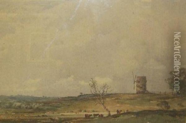 Mill Near Ringmer 
Sussex Oil Painting - Charles Harrington