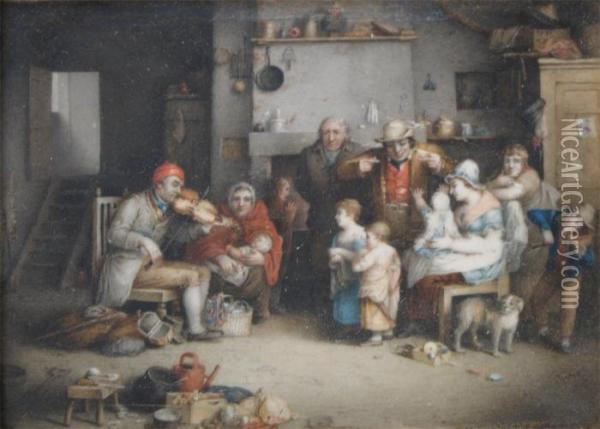 The Blind Fiddler Oil Painting - Sir David Wilkie