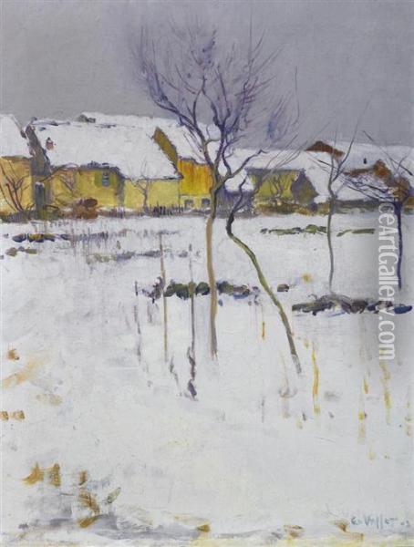 Paysage Hivernal. 1903 Oil Painting - Edouard Vallet