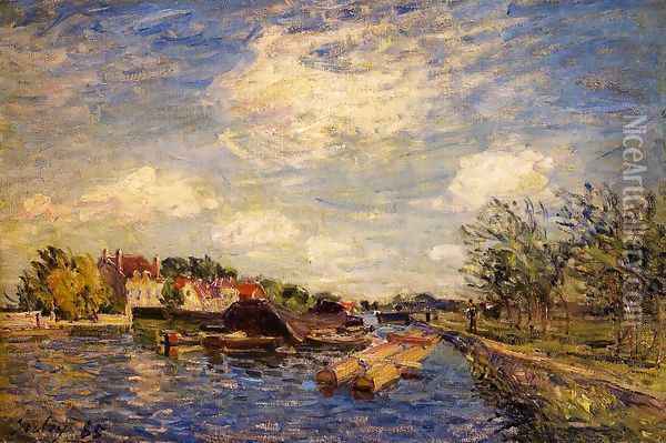 By the Loing Oil Painting - Alfred Sisley