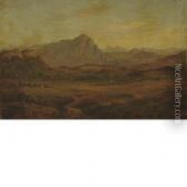 Paesaggio Montano Oil Painting - Richard Parkes Bonington
