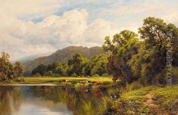 Sweping Water's, near Henley on Thames Oil Painting - Henry Hillier Parker