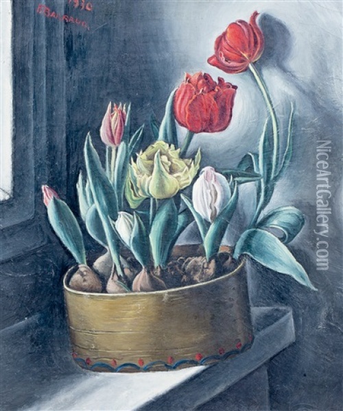 Tulipes Oil Painting - Francois Emile Barraud