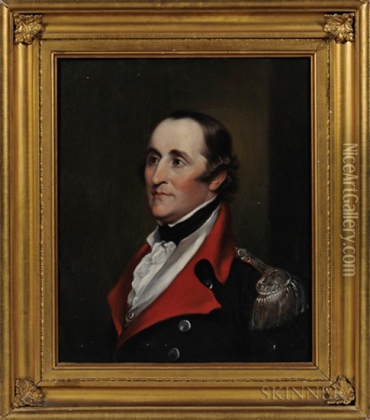 Portrait Of Brigadier General Ebenezer Huntington Oil Painting - John Trumbull