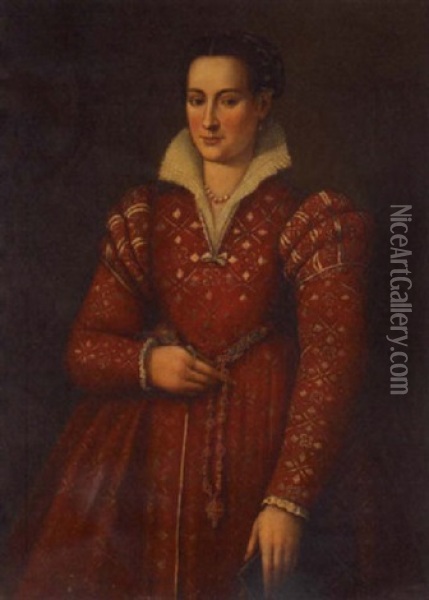 A Portrait Of Elenora De Toledo Oil Painting -  Bronzino