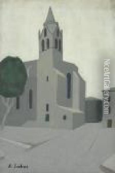 Eglise St Martial Oil Painting - Alfred Lesbros