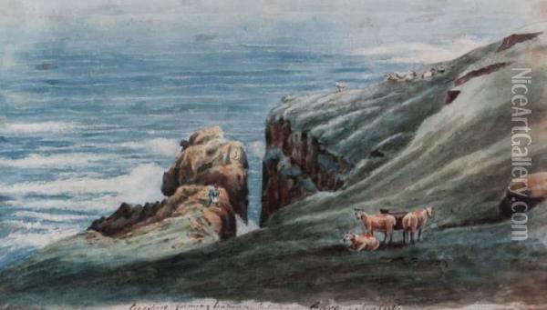 Precipice Forming  Oil Painting - William Nicholl