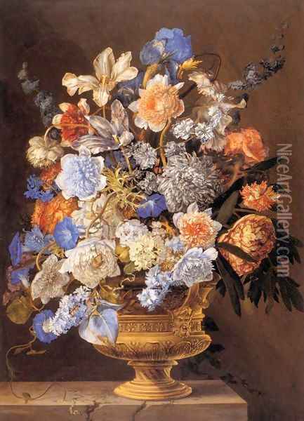 Bouquet of Flowers Oil Painting - Jacques II Bailly