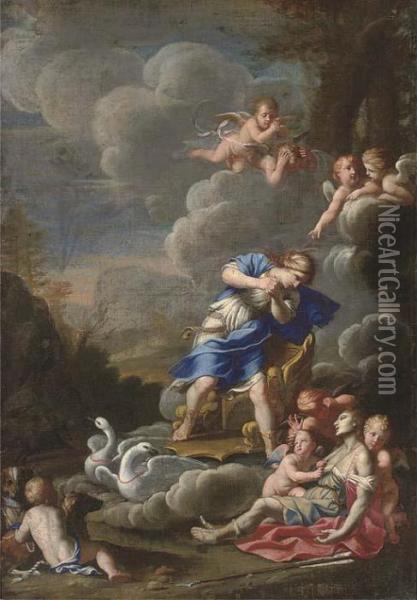 Venus And Adonis Oil Painting - Francesco Albani