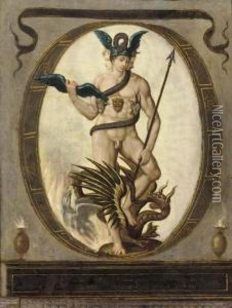 An Allegory Of Alchemy Oil Painting - Bartholomaeus Spranger