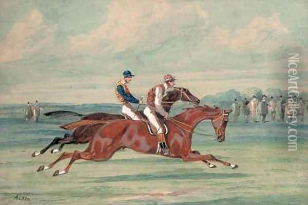 On the gallops Oil Painting - Samuel Jun Alken