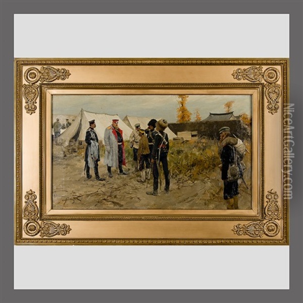 Scene From The Russo-japanese War Oil Painting - Ivan Alekseevich Vladimirov
