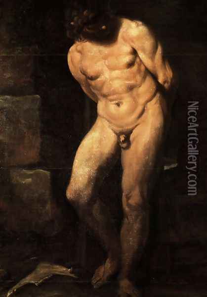 Samson Imprisoned Oil Painting - Annibale Carracci