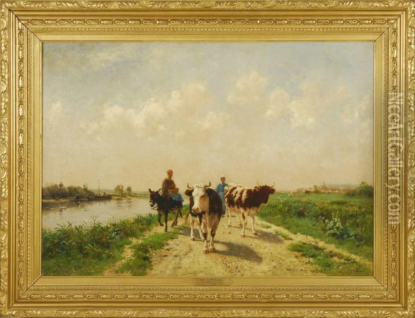 Mid-afternoon South Of France Oil Painting - Victor-Jean-Baptiste-Barthelemy Binet