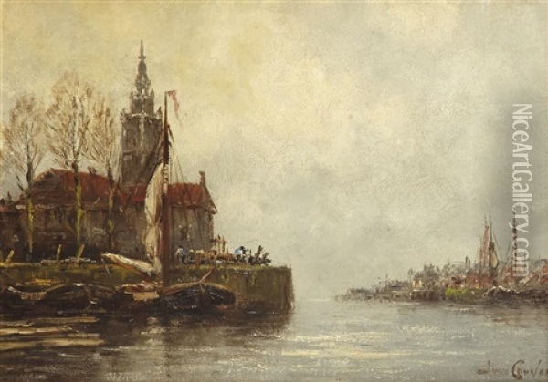 Zwolle, Holland Oil Painting - Hermanus Koekkoek the Younger