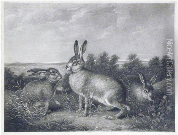 Hares Oil Painting - Thomas Bennet