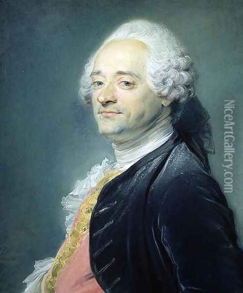 Portrait of Maurice Quentin de la Tour 1704-88, 1750 Oil Painting - Jean-Baptiste Perroneau