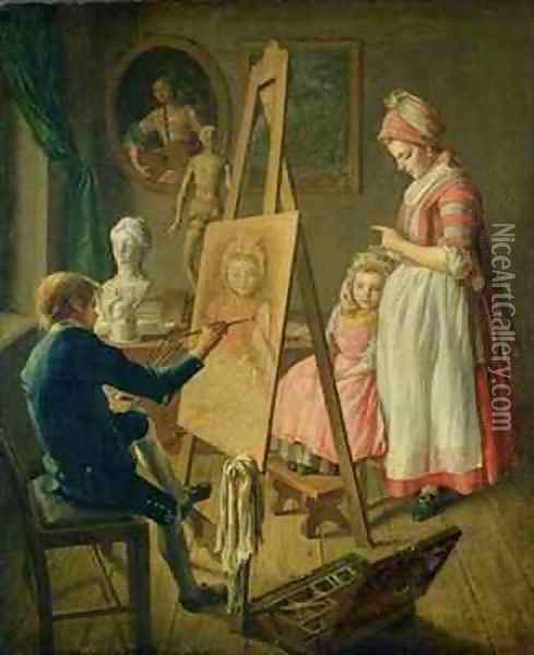 The Young Artist Oil Painting - Ivan I. Firsov