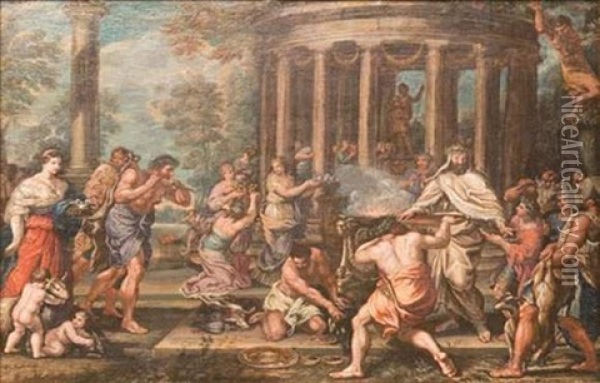 La Scene De Senofonte A Diane Oil Painting - Pietro da Cortona