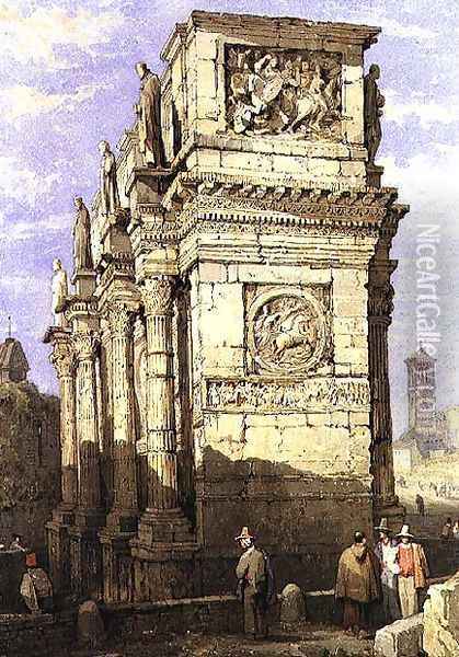 Arch of Constantine Oil Painting - Samuel Prout