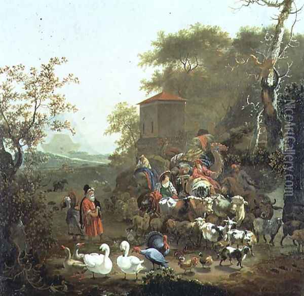 Noah Leaving the Ark, 1663 Oil Painting - Adam Colonia