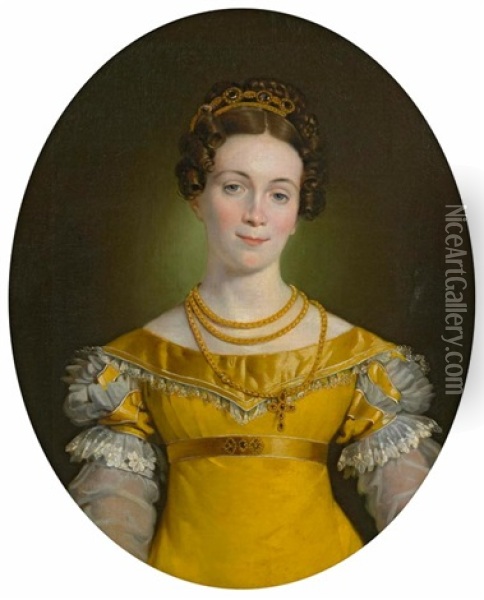 Portrat Der Anna Obermayer Oil Painting - Johann-Peter Krafft