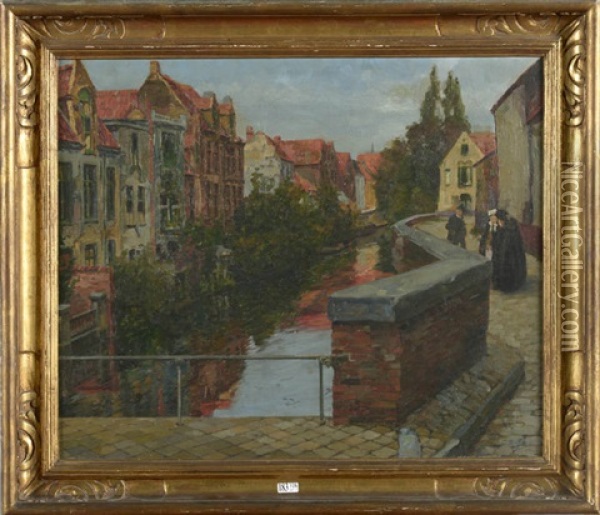 Coin De Bruges Anime Oil Painting - Carlos Buffin