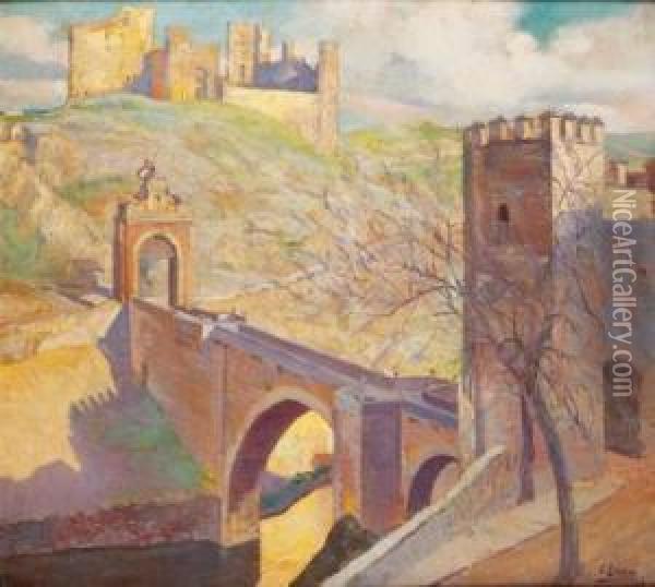 Puente De Alcantara De Toledo Oil Painting - Carlos Lezcano