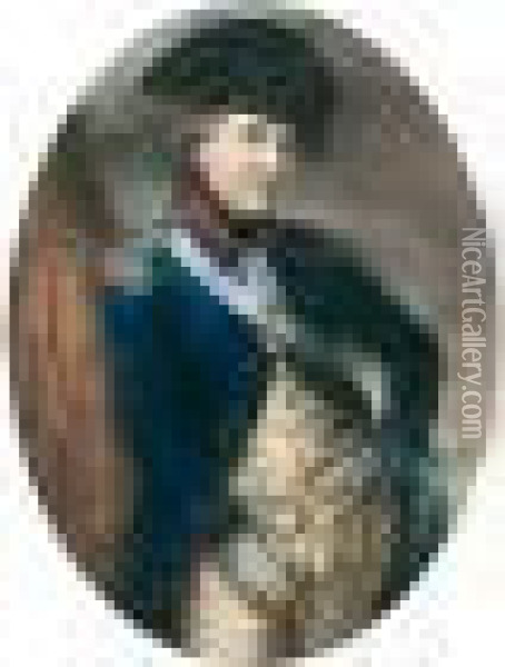 Portrait Of William Robert Fitzgerald, 2nd Duke Of Leinster (1749-1804) Oil Painting - Hugh Douglas Hamilton