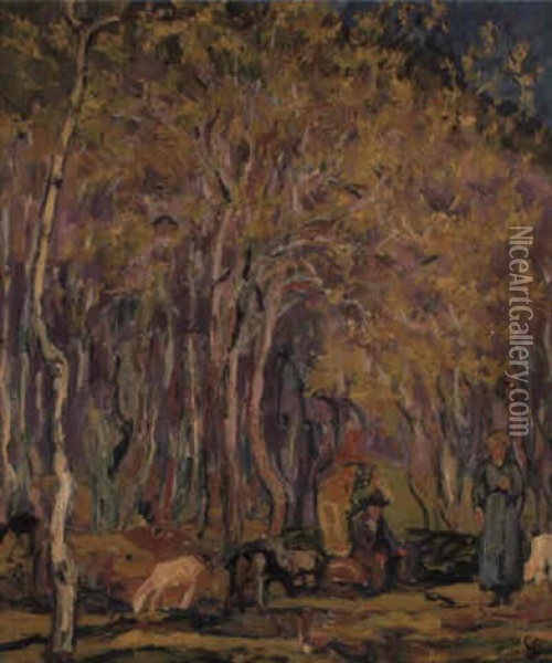 Principio Di Primavera Oil Painting - Giovanni Giacometti