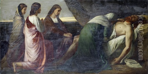 The Lamentation Of Christ Oil Painting - Anselm Friedrich Feuerbach