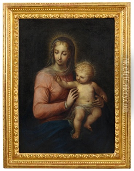 Madonna Con Bambino Oil Painting - Guglielmo Caccia
