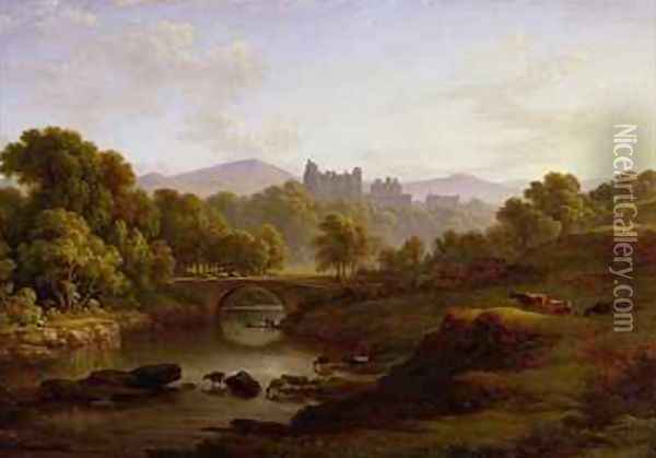 Doune Castle Perthshire Oil Painting - John Glover