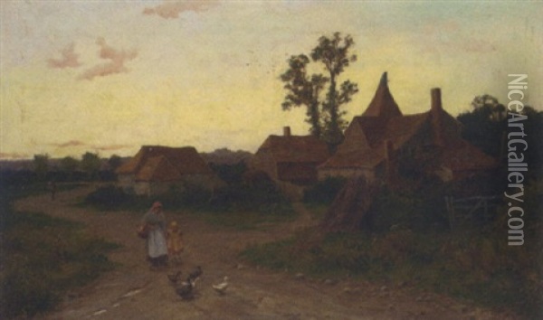 A Kentish Farm Oil Painting - William (Will.) Anderson