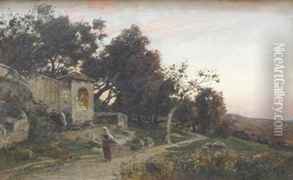 Italienische Landschaft Oil Painting - Max Wilhelm Roman
