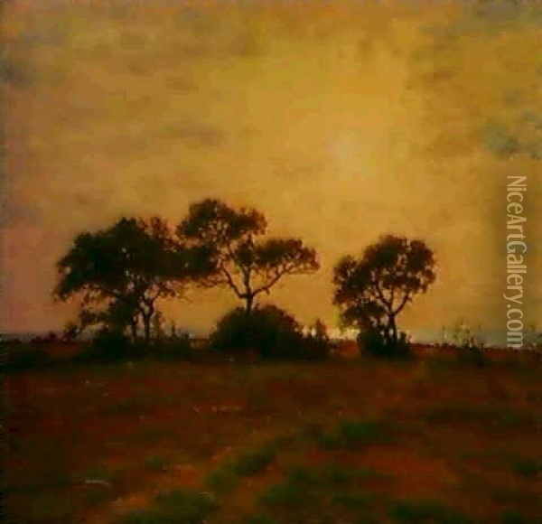 Soluppgang Pa Oland Oil Painting - Per Ekstroem