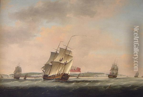 The Straits Of Dover Oil Painting - Thomas Luny