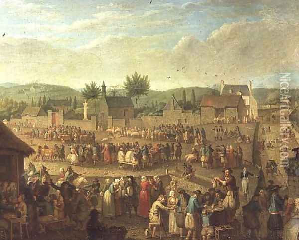 The Fair at Quimper, 1810 Oil Painting - Olivier Perrin