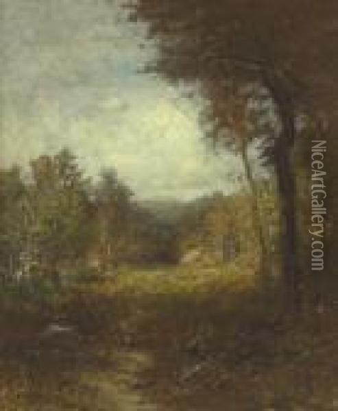 Path To Chapel Pond Oil Painting - Alexander Helwig Wyant