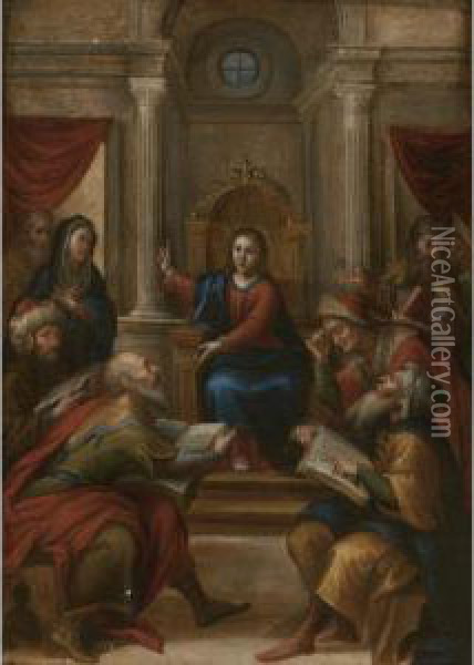 Christ Among The Doctors Oil Painting - Garofalo