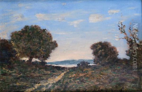 Paysage Au Bord Du Lac Oil Painting - Henri-Joseph Harpignies