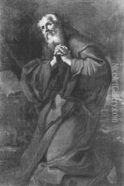 Saint Jerome En Priere Oil Painting - Nunzio Rossi