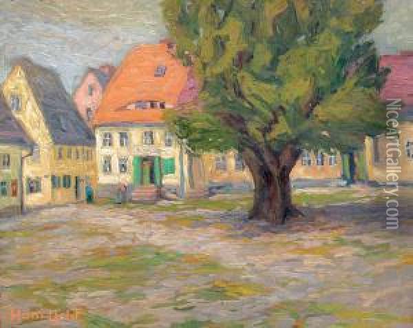 Plac W Malym Miasteczku Oil Painting - Hans Licht