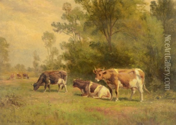 Pasture Lands Oil Painting - Thomas Bigelow Craig