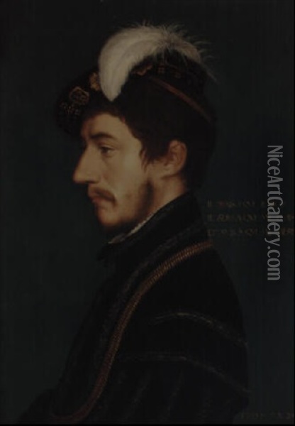 Portrait Of Sir Nicholas Poyntz Oil Painting - Hans Holbein the Elder