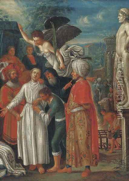 Saint Lawrence prepared for Martyrdom Oil Painting - Adam Elsheimer