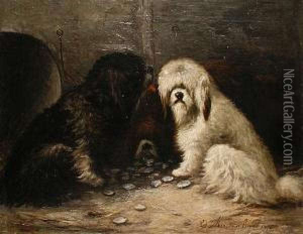 Three Of A Kind Oil Painting - Edward Moerenhout