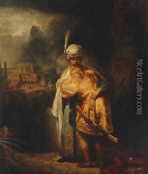 Biblical Scene 1642 Oil Painting - Rembrandt Van Rijn